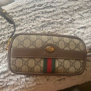 NEW GUCCI Ophidia Triple Zip Crossbody GG Monogram Coated Canvas